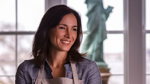 Melina in the kitchen