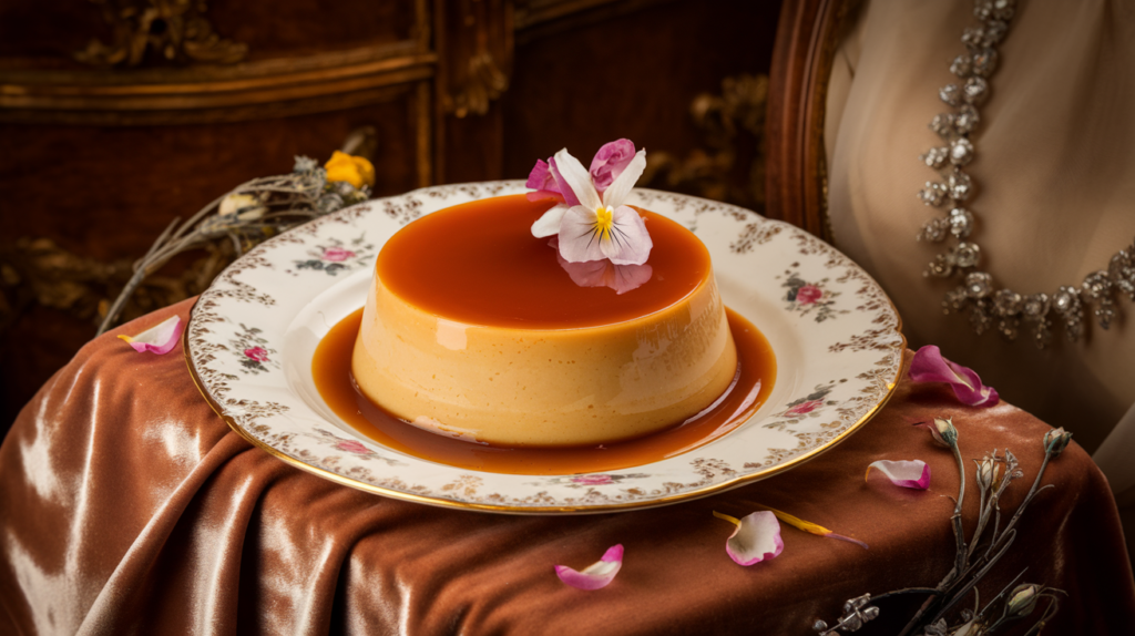 making flan luxury dessert