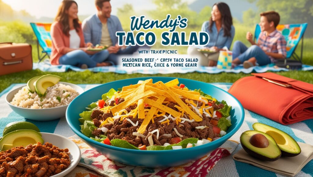 wendy taco salad in a pic nic